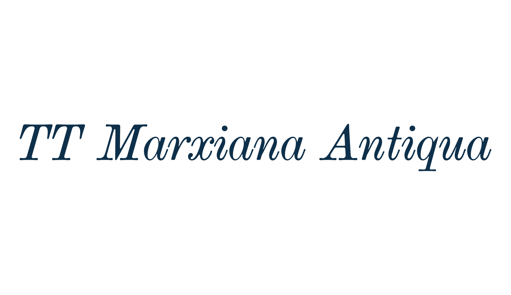 TT Marxiana Antiqua, basic serif font preview