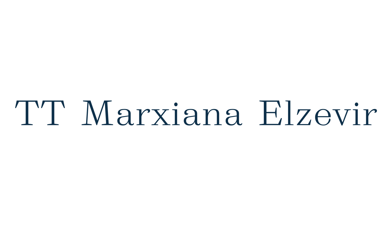 TT Marxiana Elzevir, basic serif font preview