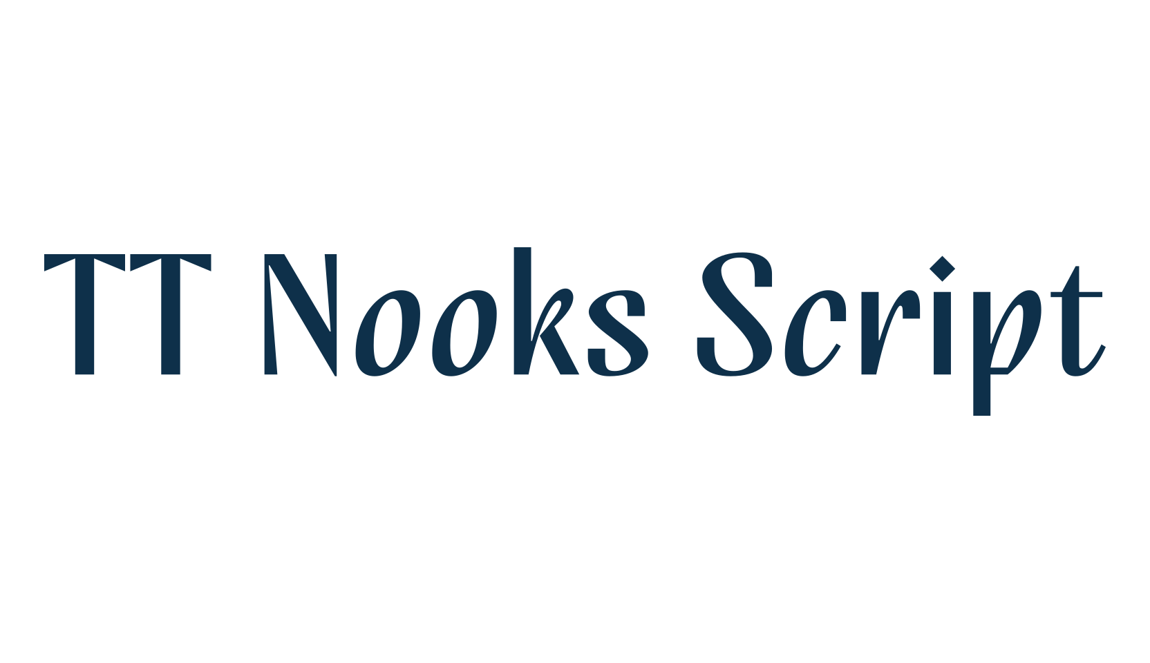 TT Nooks Script, fancy various basic font preview