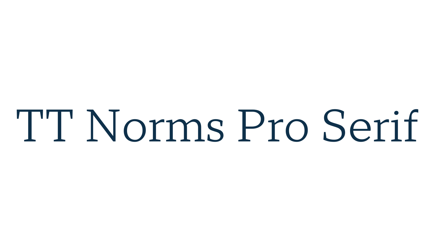 TT Norms Pro Serif, serif font preview