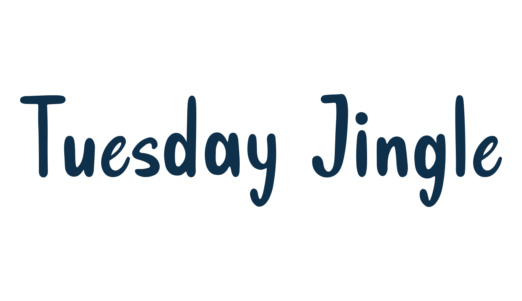 Tuesday Jingle, various font preview