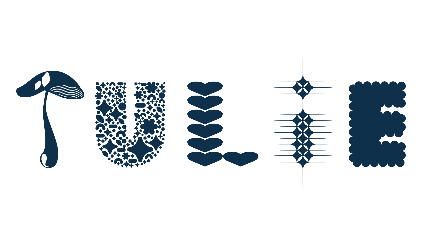 Tulie, fancy decorative font preview
