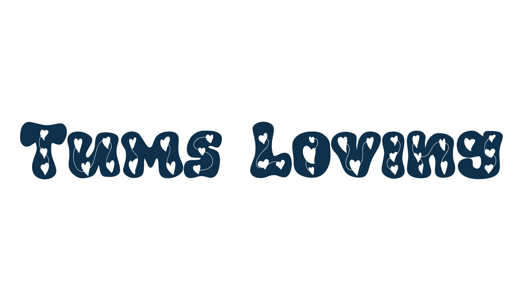 Tums Loving, fancy decorative font preview