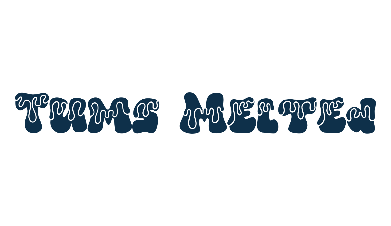 Tums Melted, fancy decorative font preview