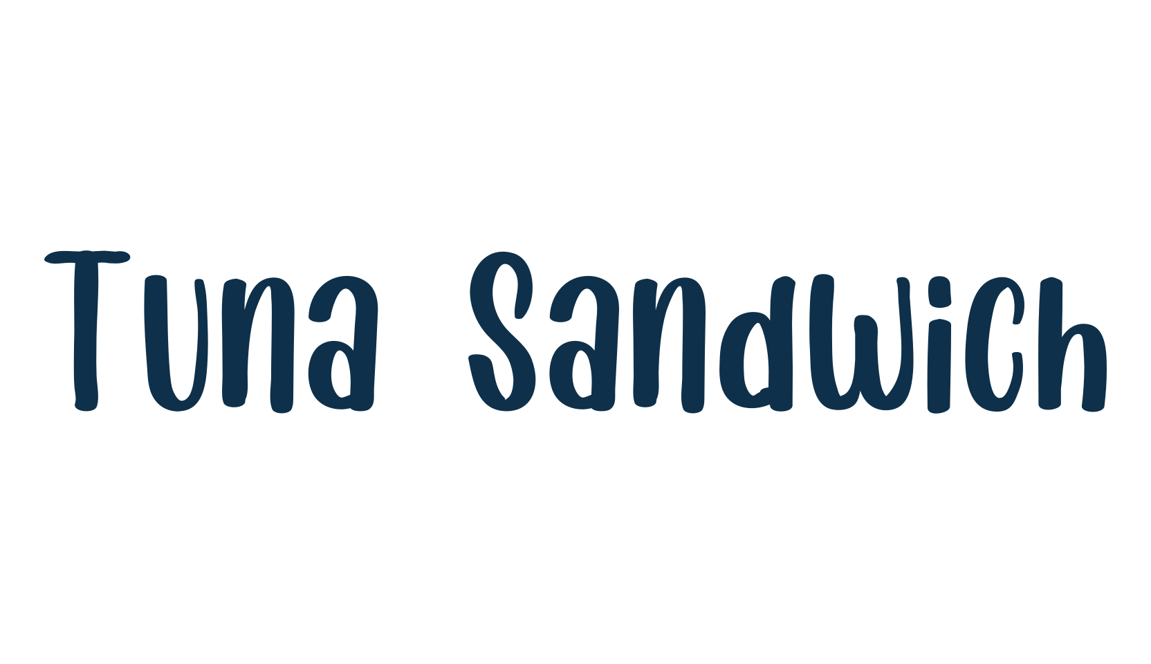 Tuna Sandwich, fancy various decorative script calligraphy font preview