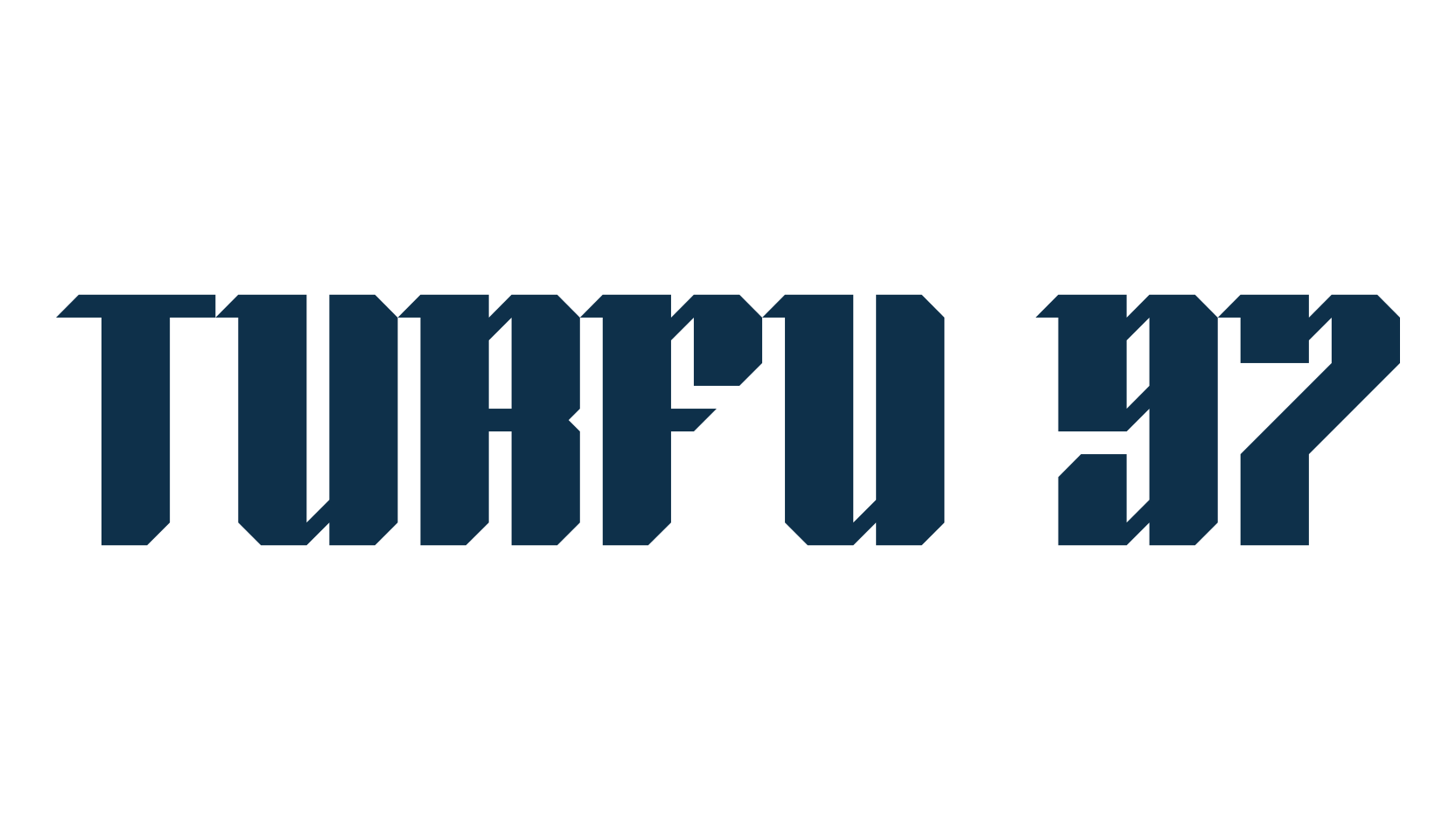Turfu 97, fancy various techno sci-fi font preview
