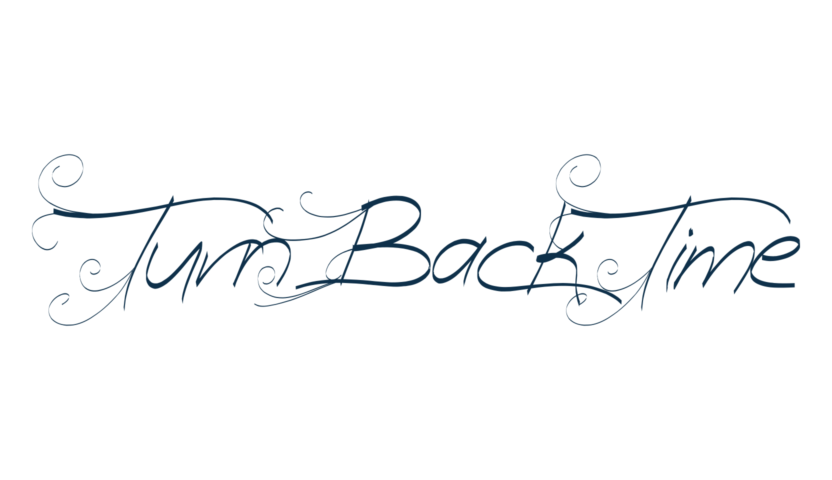 Turn Back Time, fancy various decorative script calligraphy font preview