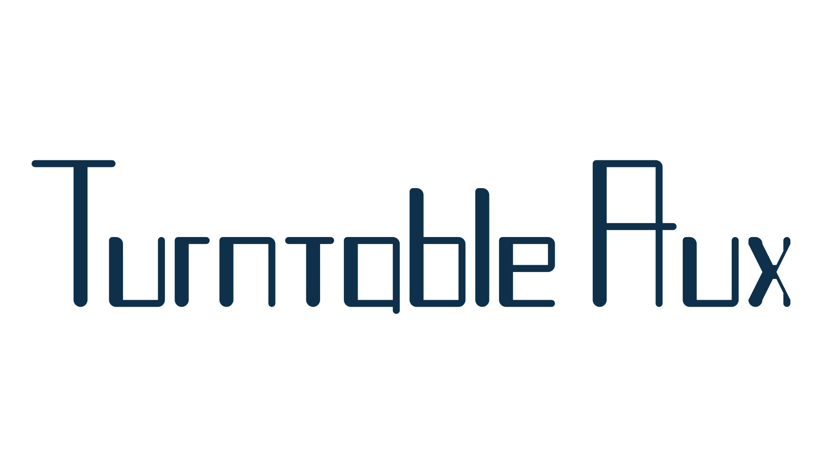 Turntable Aux, techno sci-fi font preview