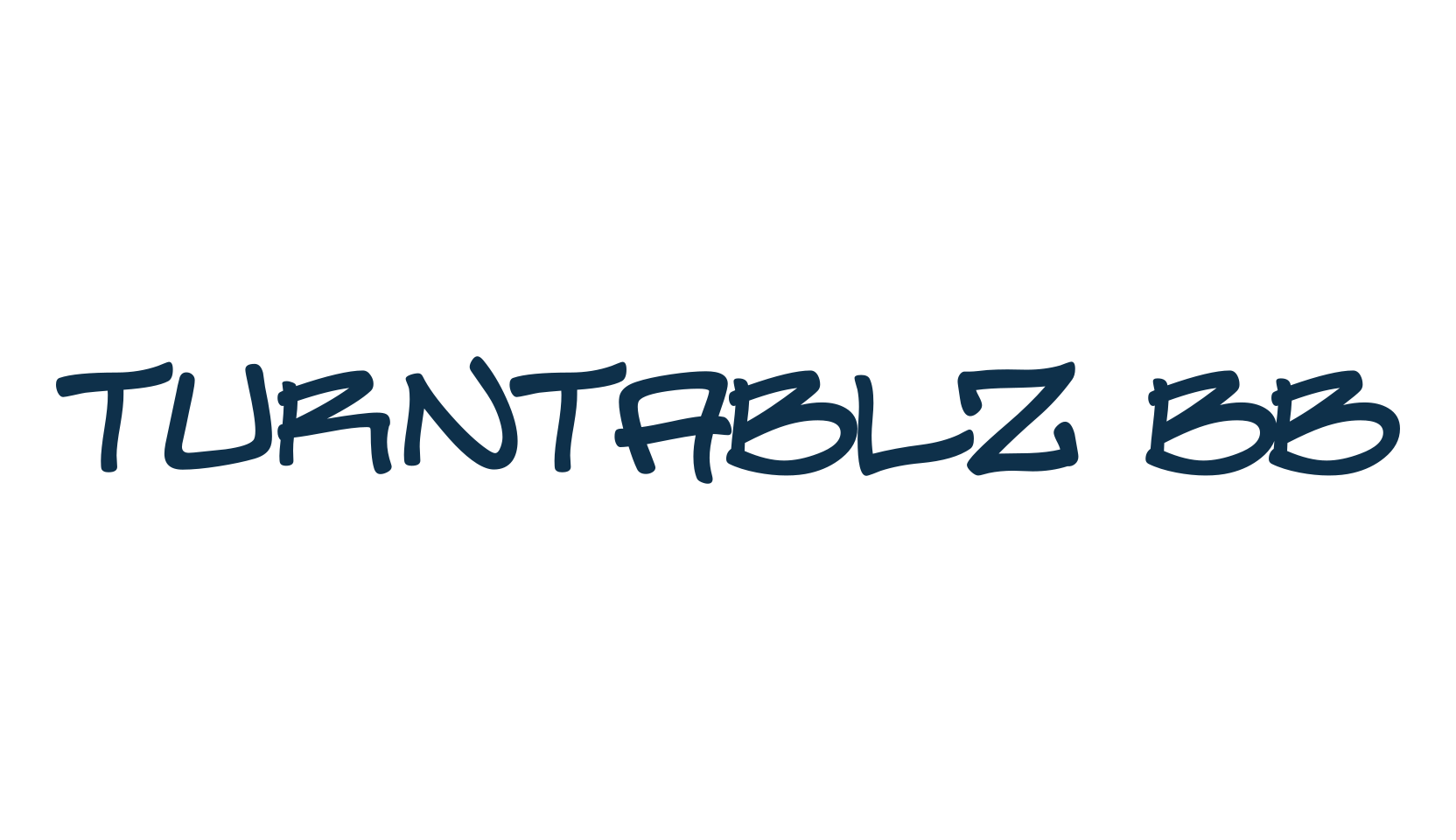 Turntablz BB, script graffiti fancy decorative calligraphy font preview