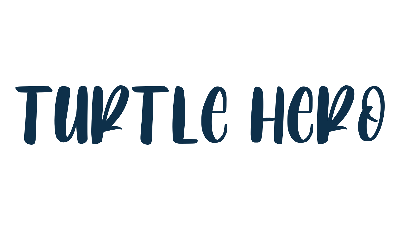 Turtle Hero, cartoon font preview