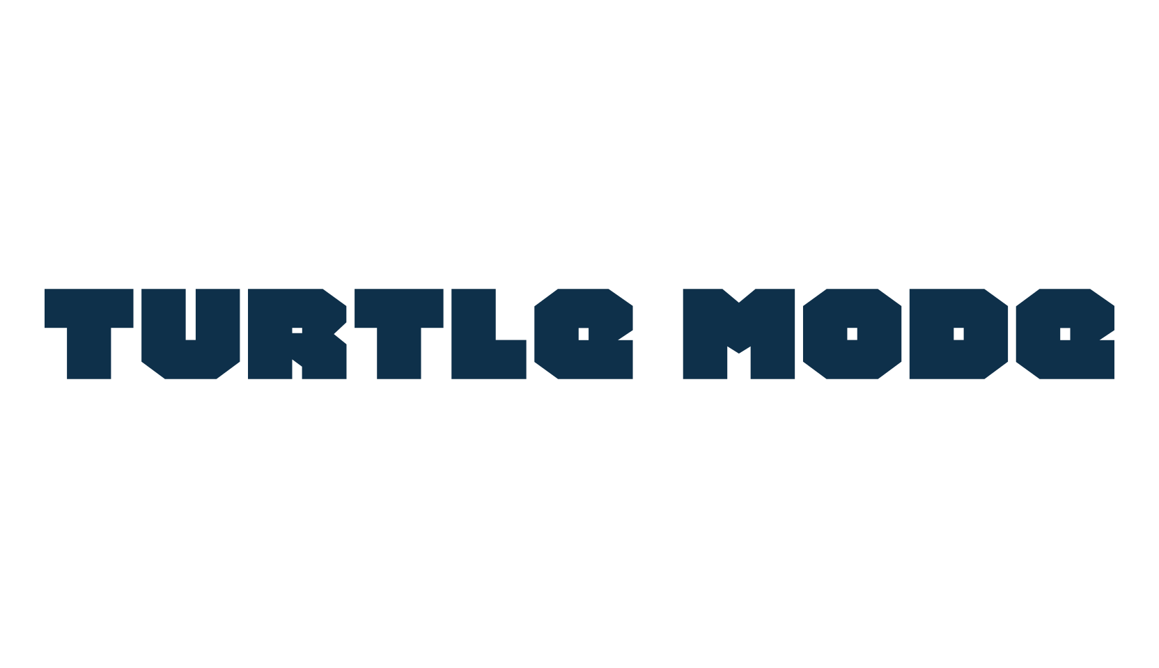 Turtle Mode, techno square sci-fi font preview