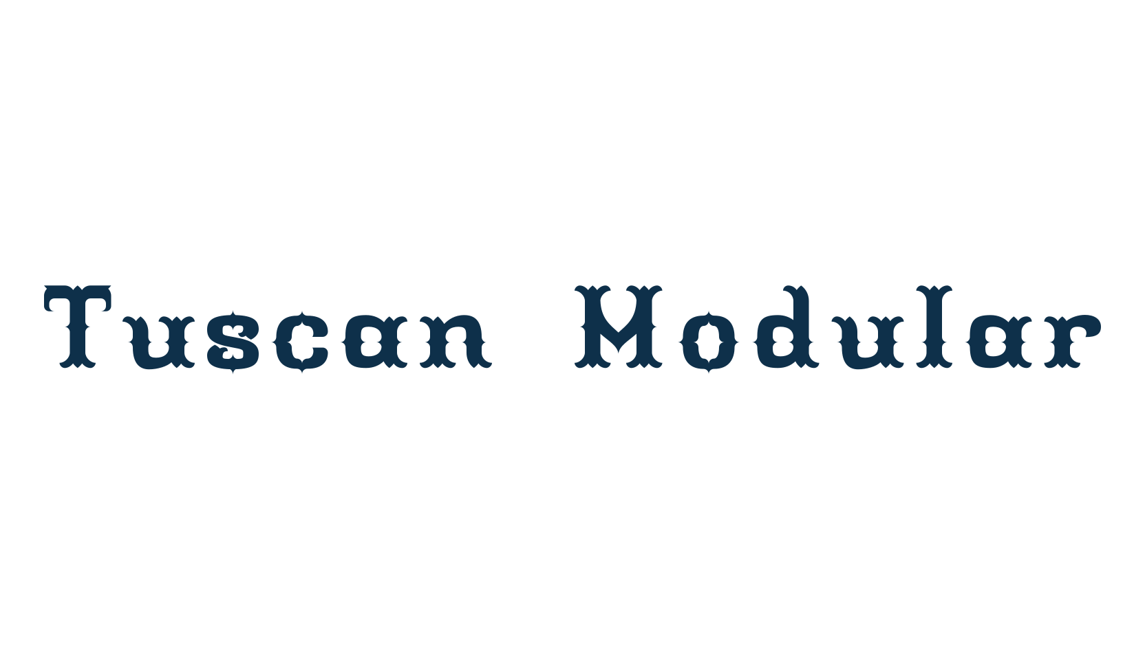 Tuscan Modular, western font preview