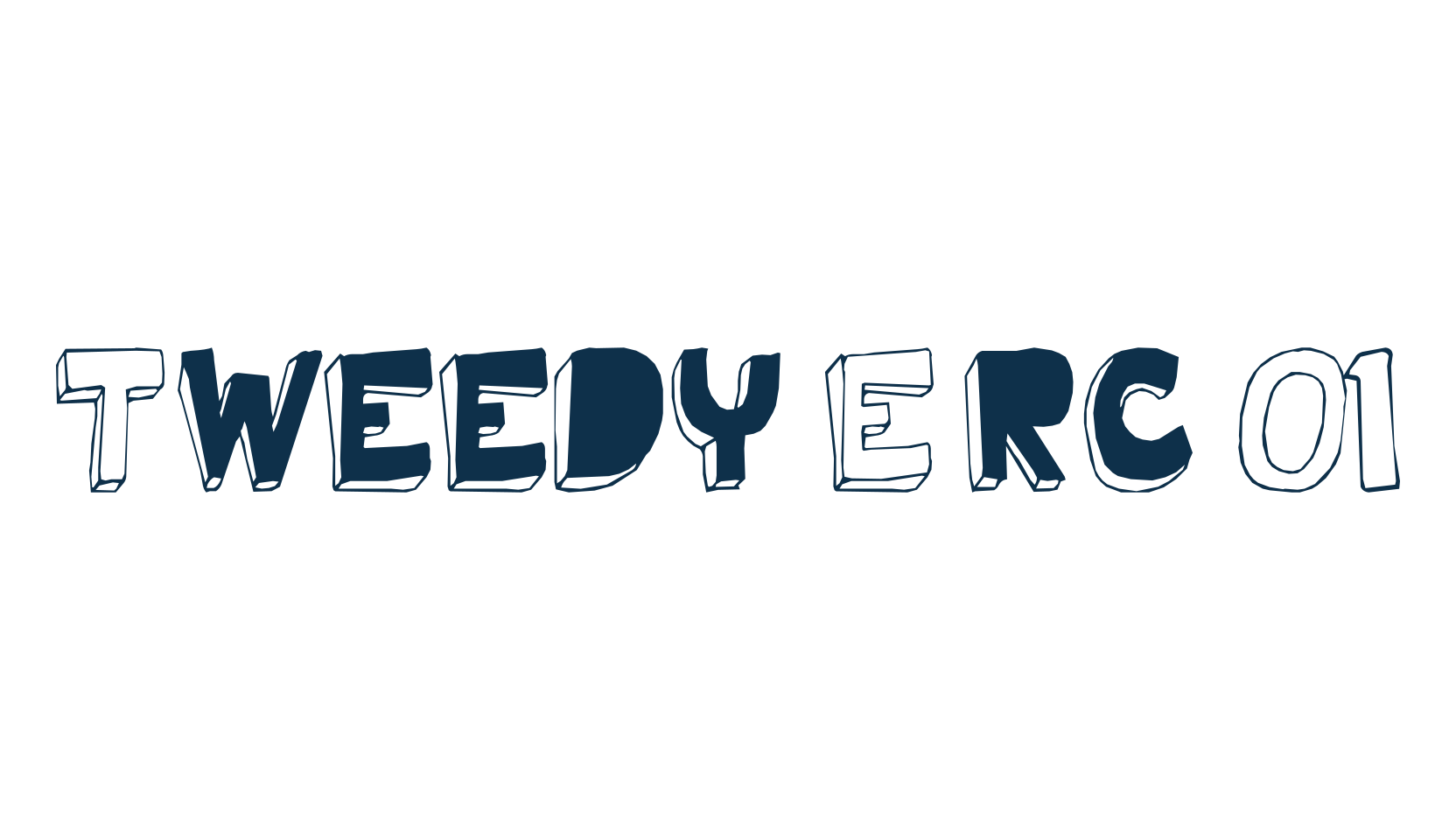 Tweedy Erc 01, cartoon font preview