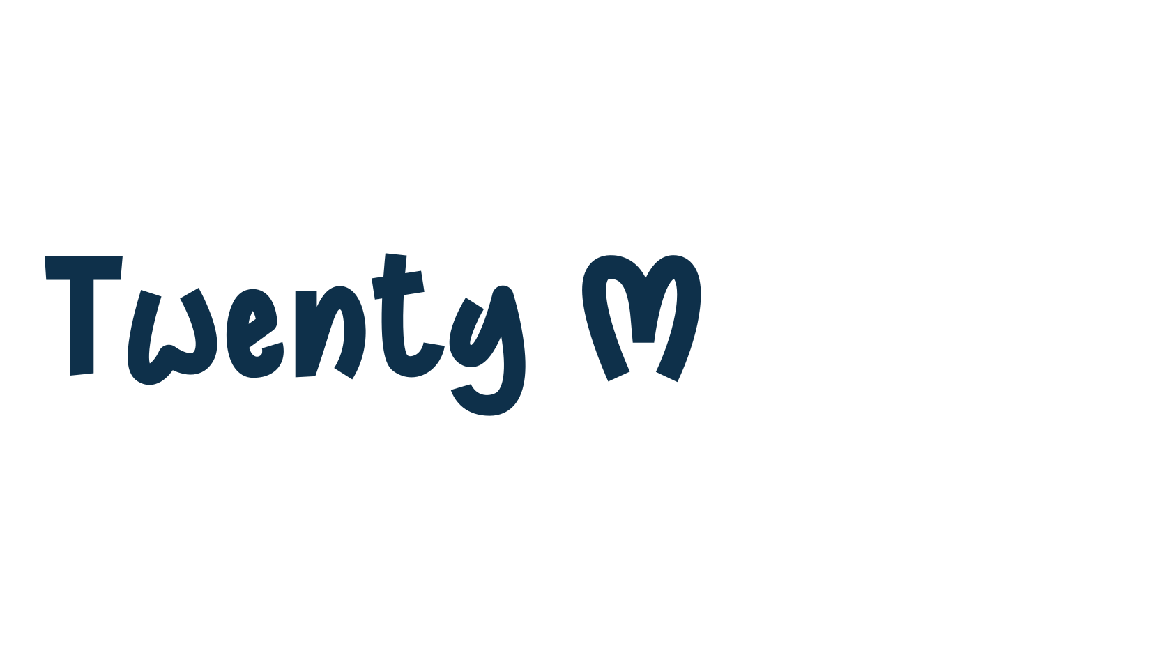 Twenty Minutes, cartoon font preview