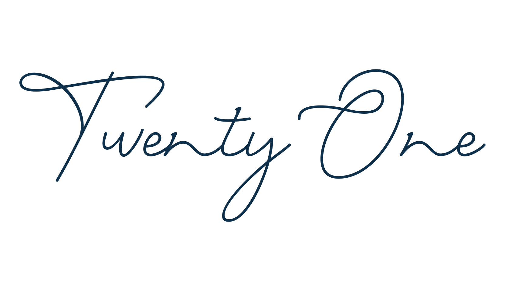 Twenty One, script handwritten fancy decorative calligraphy font preview