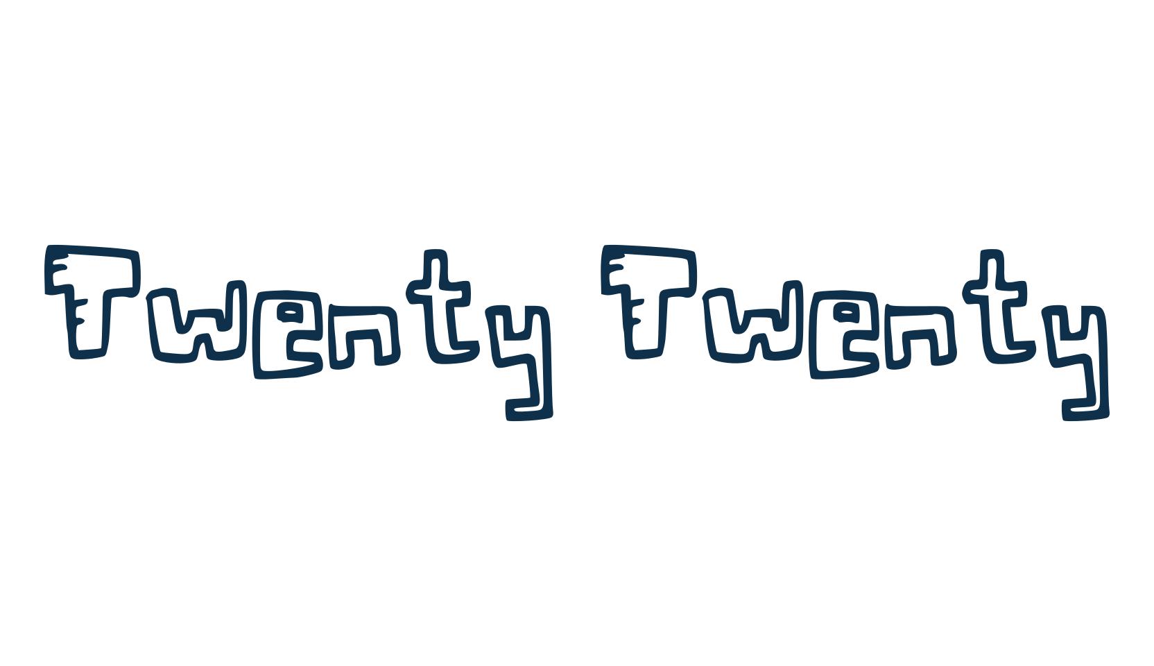Twenty Twenty, cartoon font preview