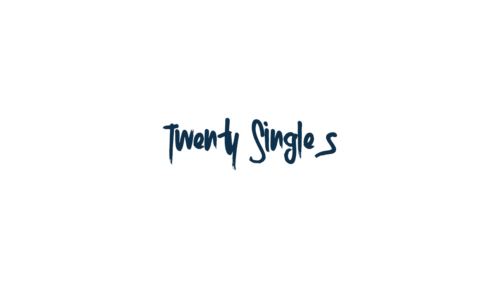Twenty Singles, brush font preview