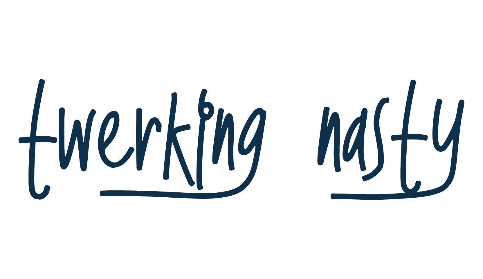 Twerking Nasty, script handwritten fancy decorative calligraphy font preview