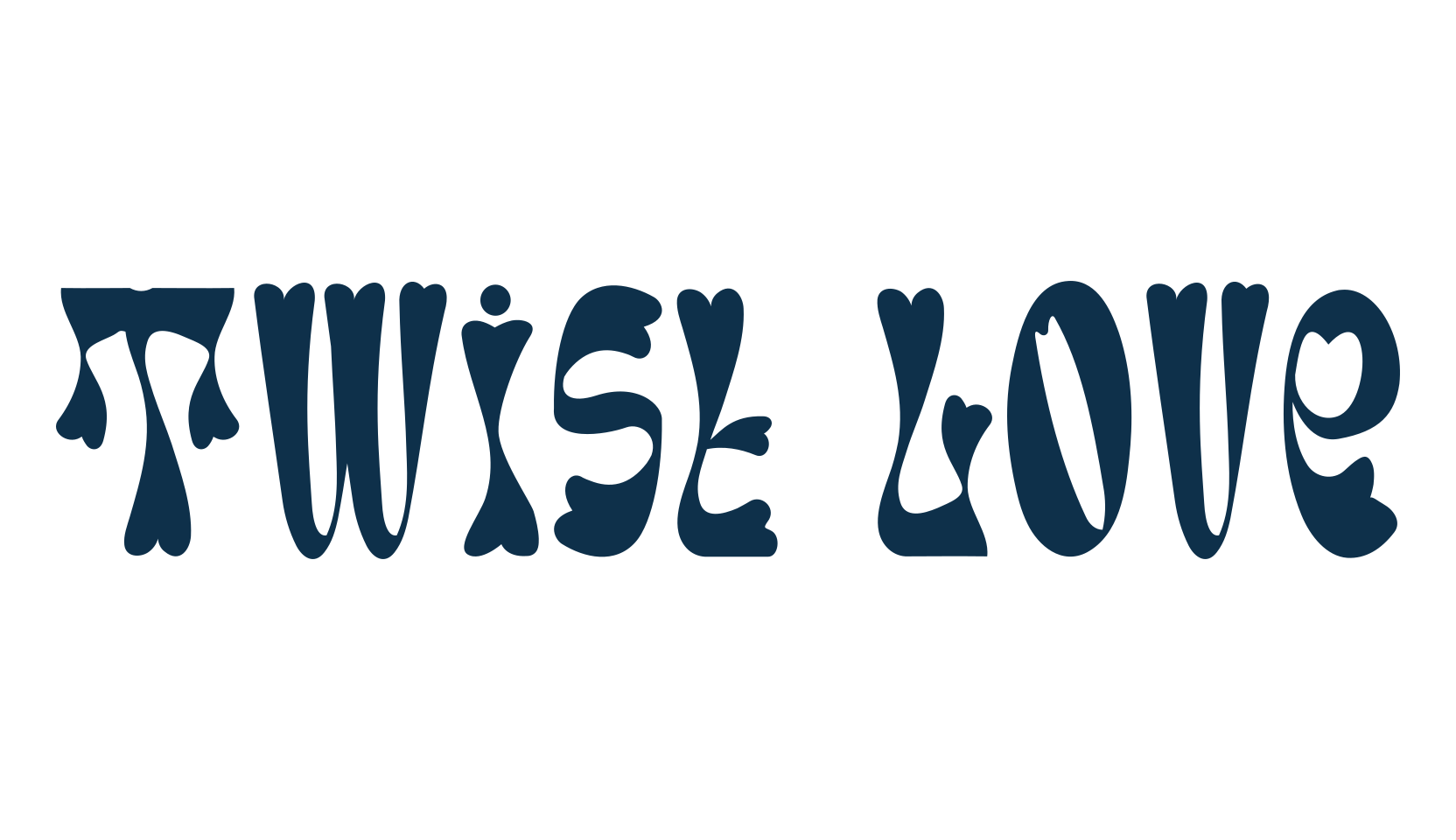 Twist Love, fancy decorative font preview