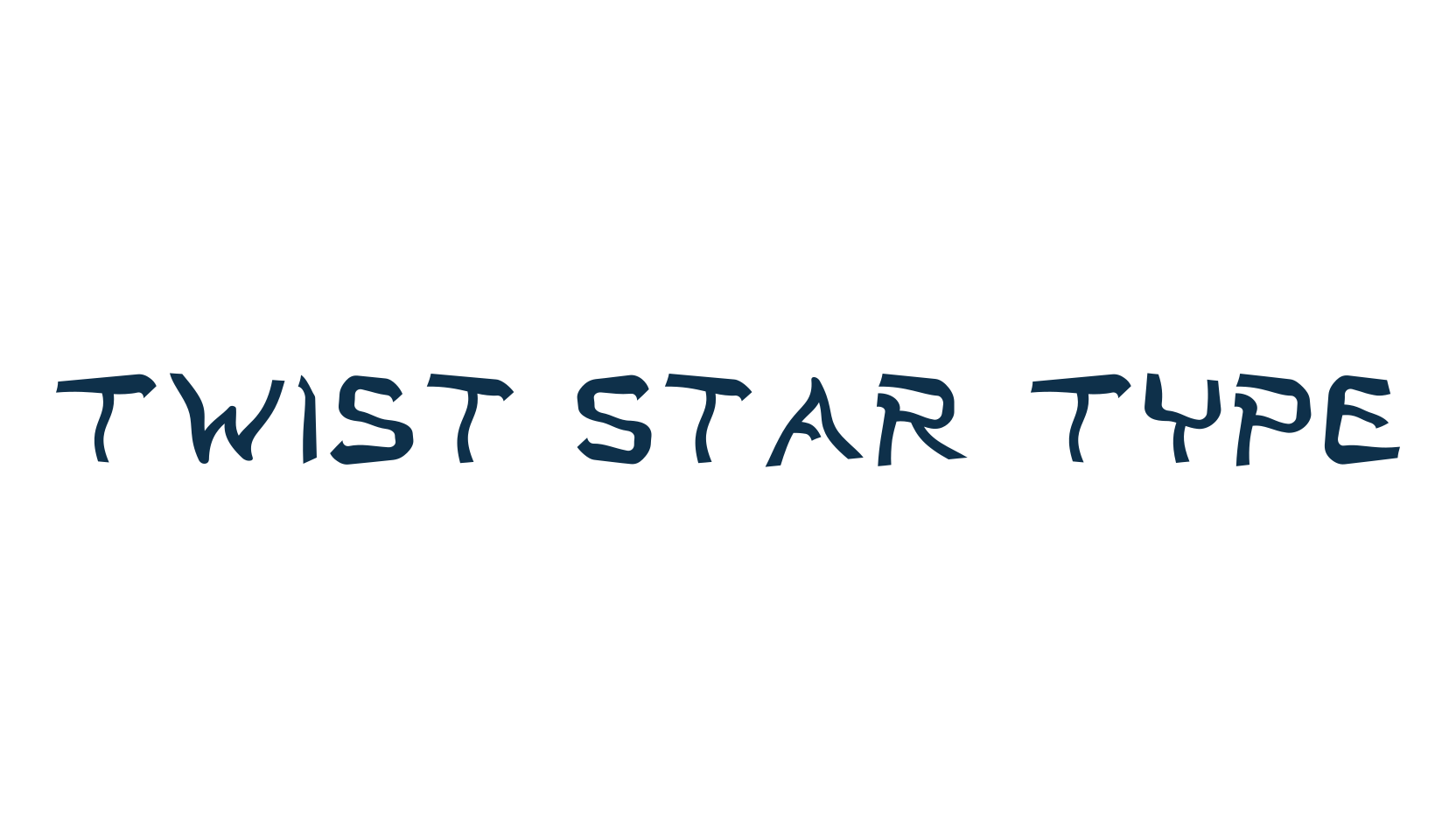 Twist Star Type, fancy distorted decorative font preview