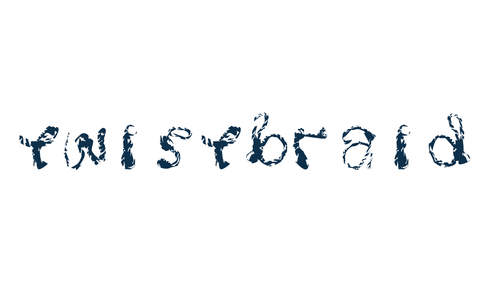 Twistbraid, fancy decorative font preview