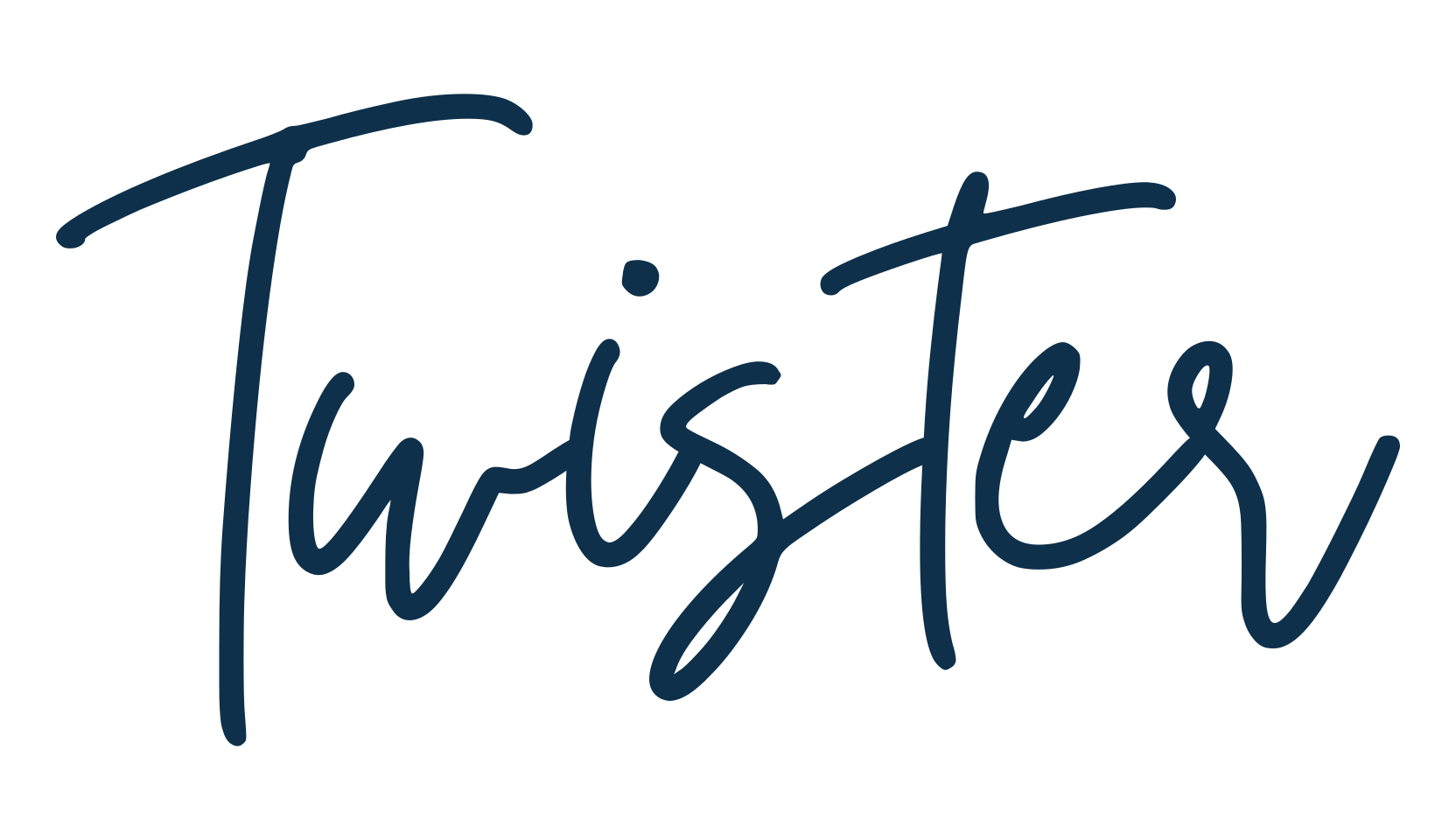 Twister, handwriting font preview