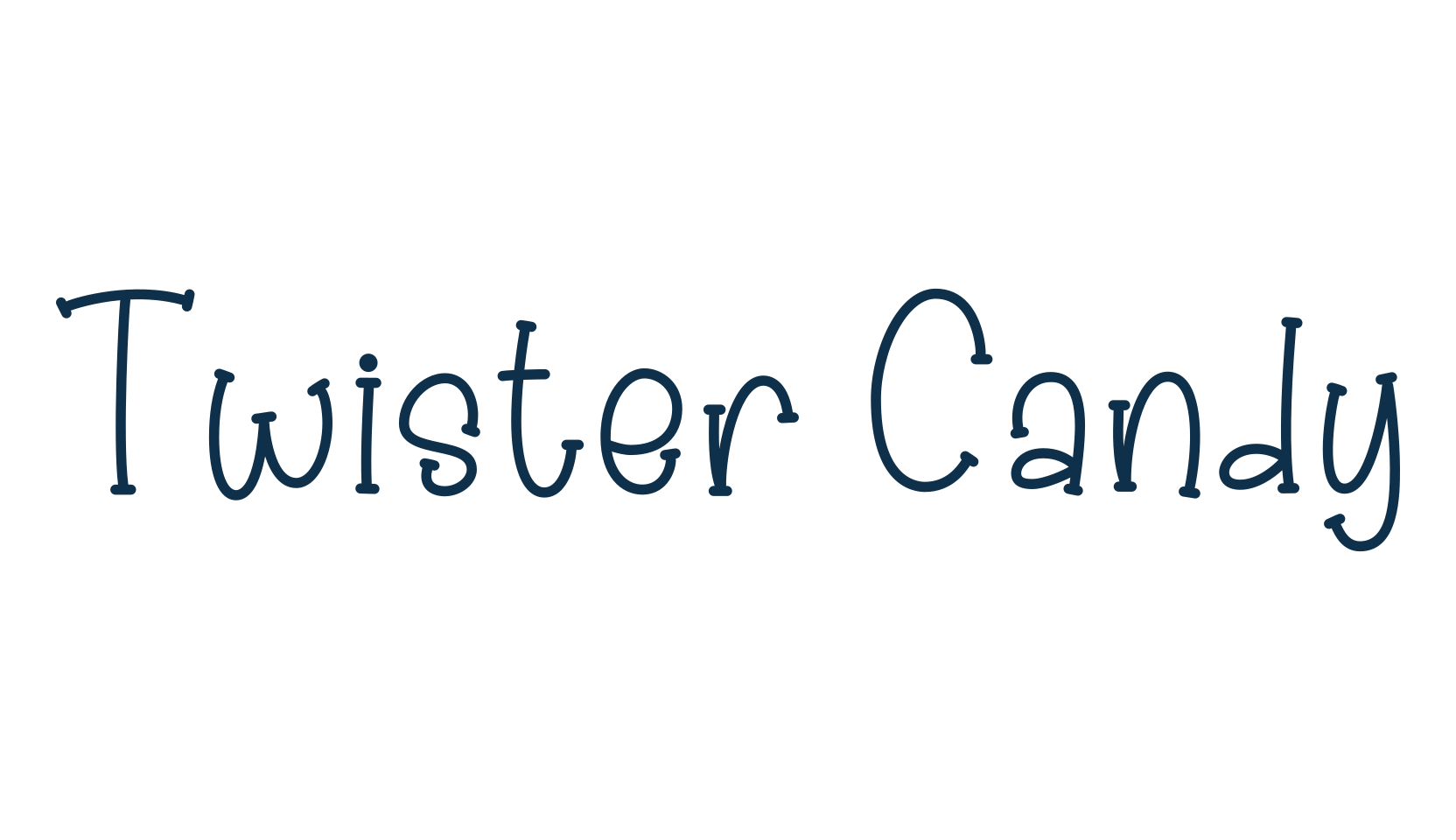 Twister Candy, cartoon font preview