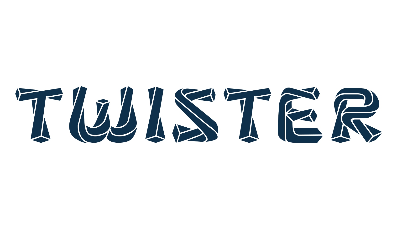 Twister (twister), fancy decorative font preview