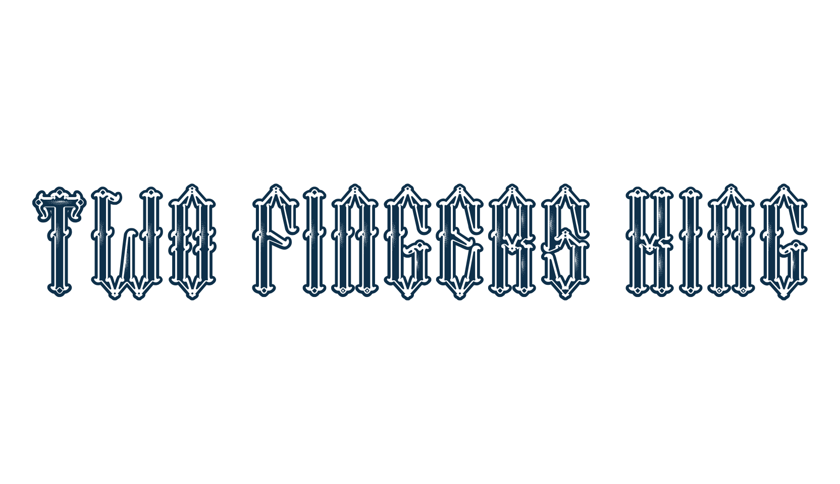 Two Fingers King, gothic modern font preview