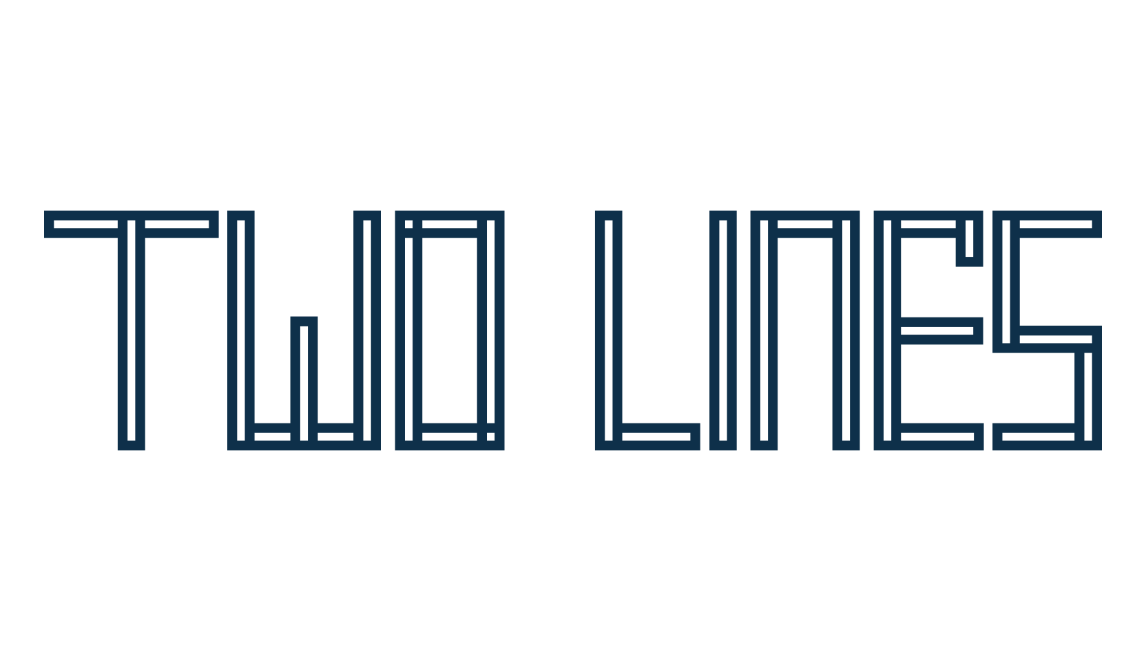Two Lines, fancy various decorative font preview