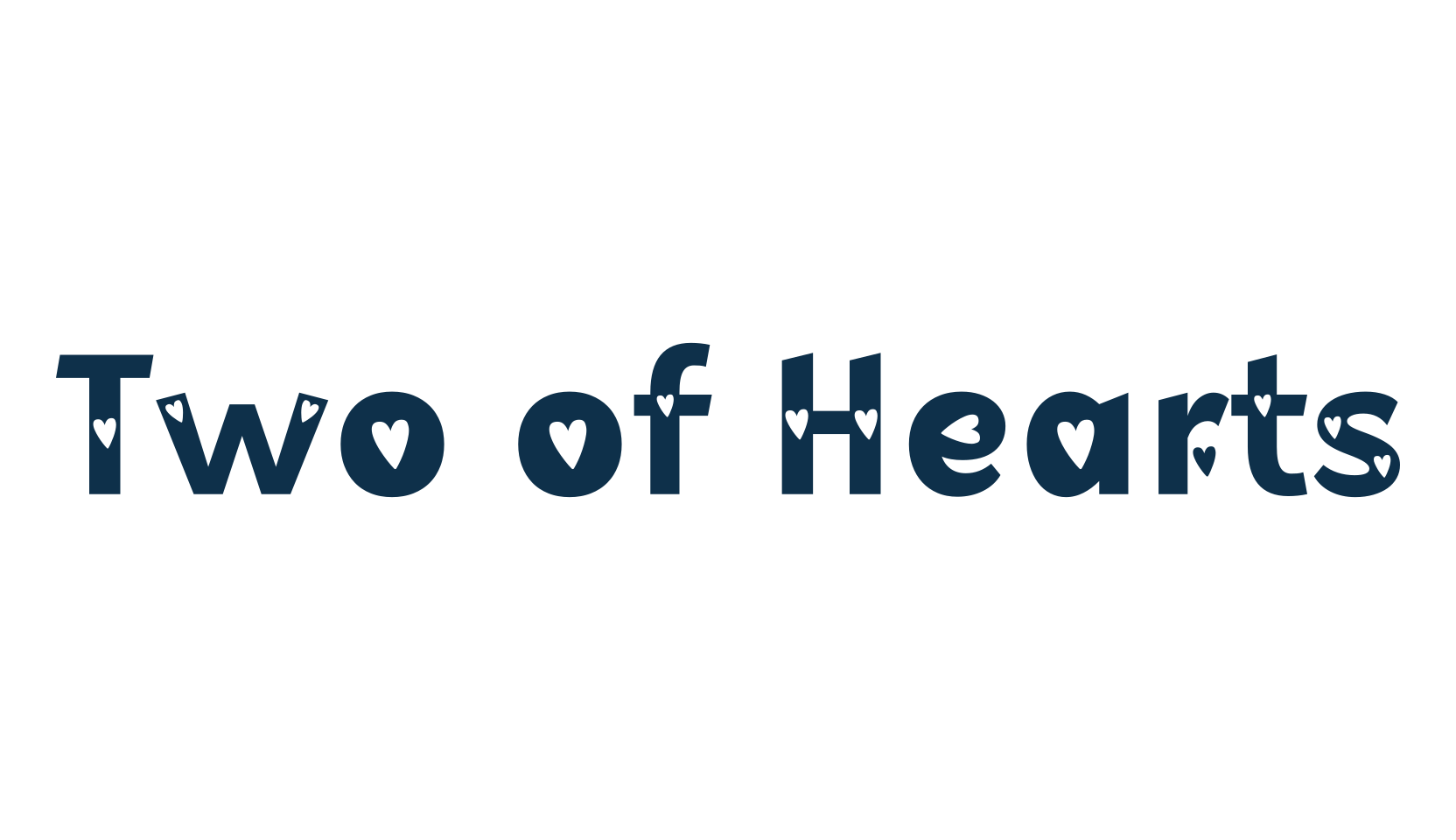 Two of Hearts, fancy decorative font preview