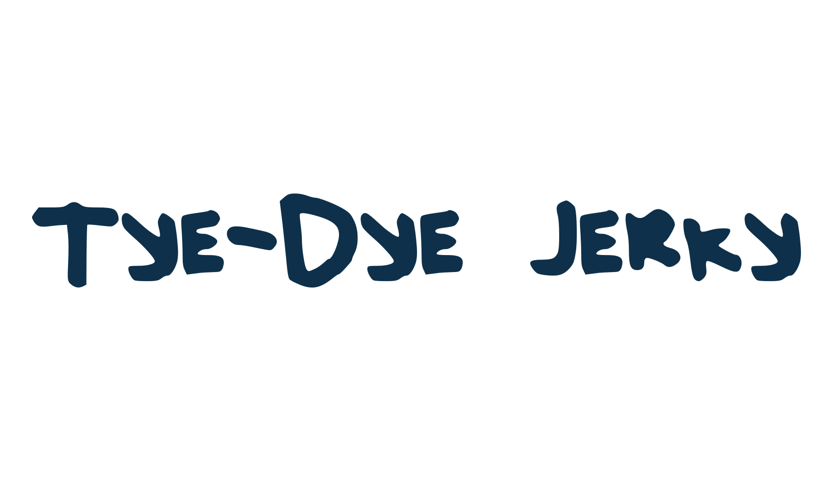 Tye-Dye Jerky, handwriting font preview