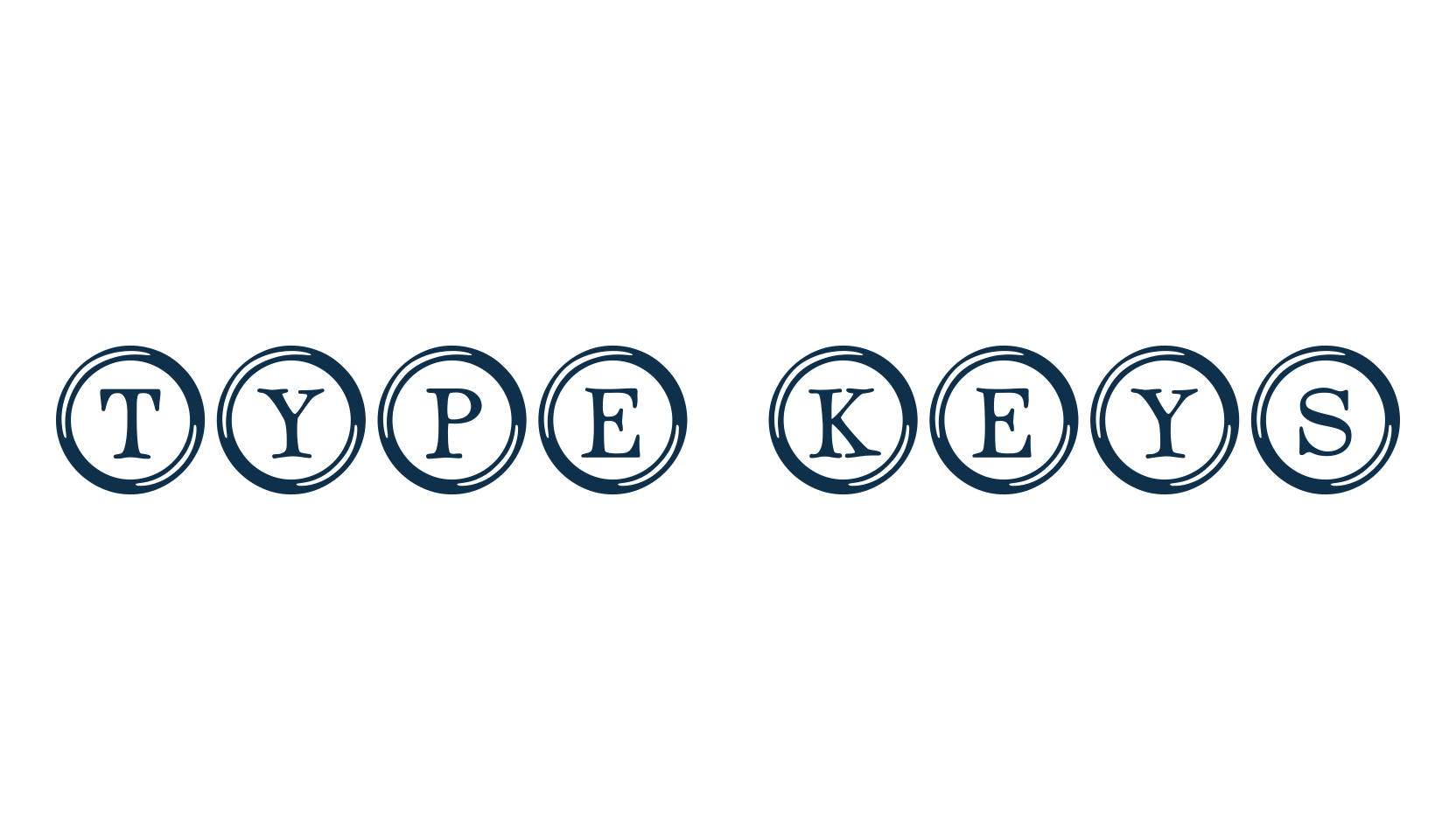 Type Keys, typewriter font preview
