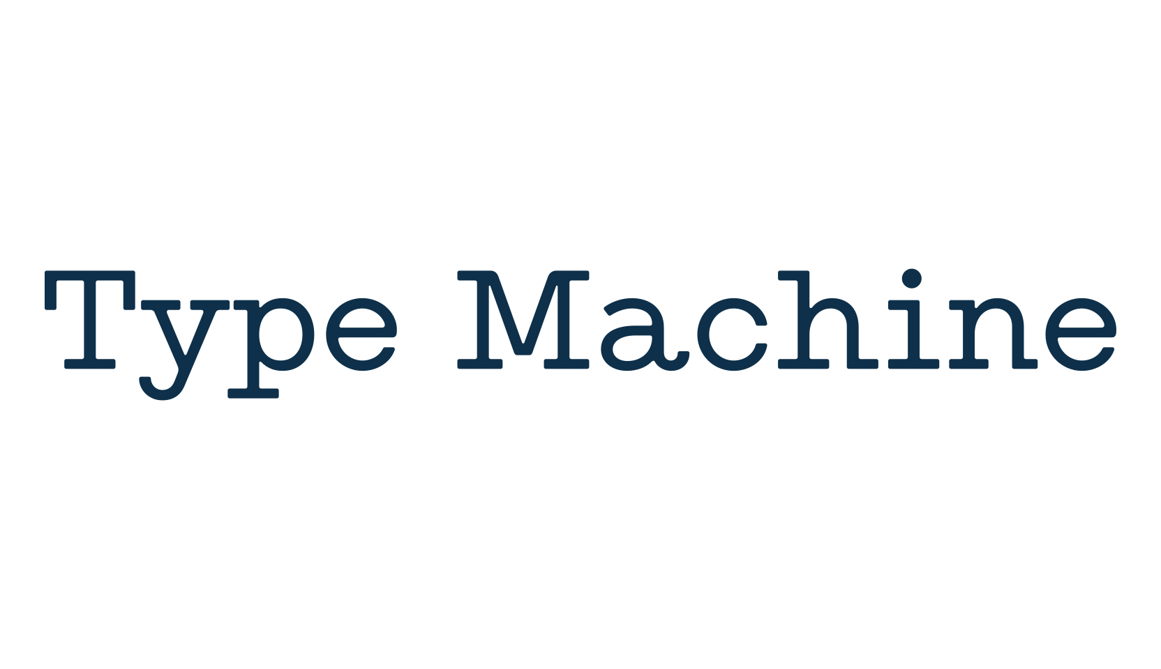 Type Machine, typewriter font preview