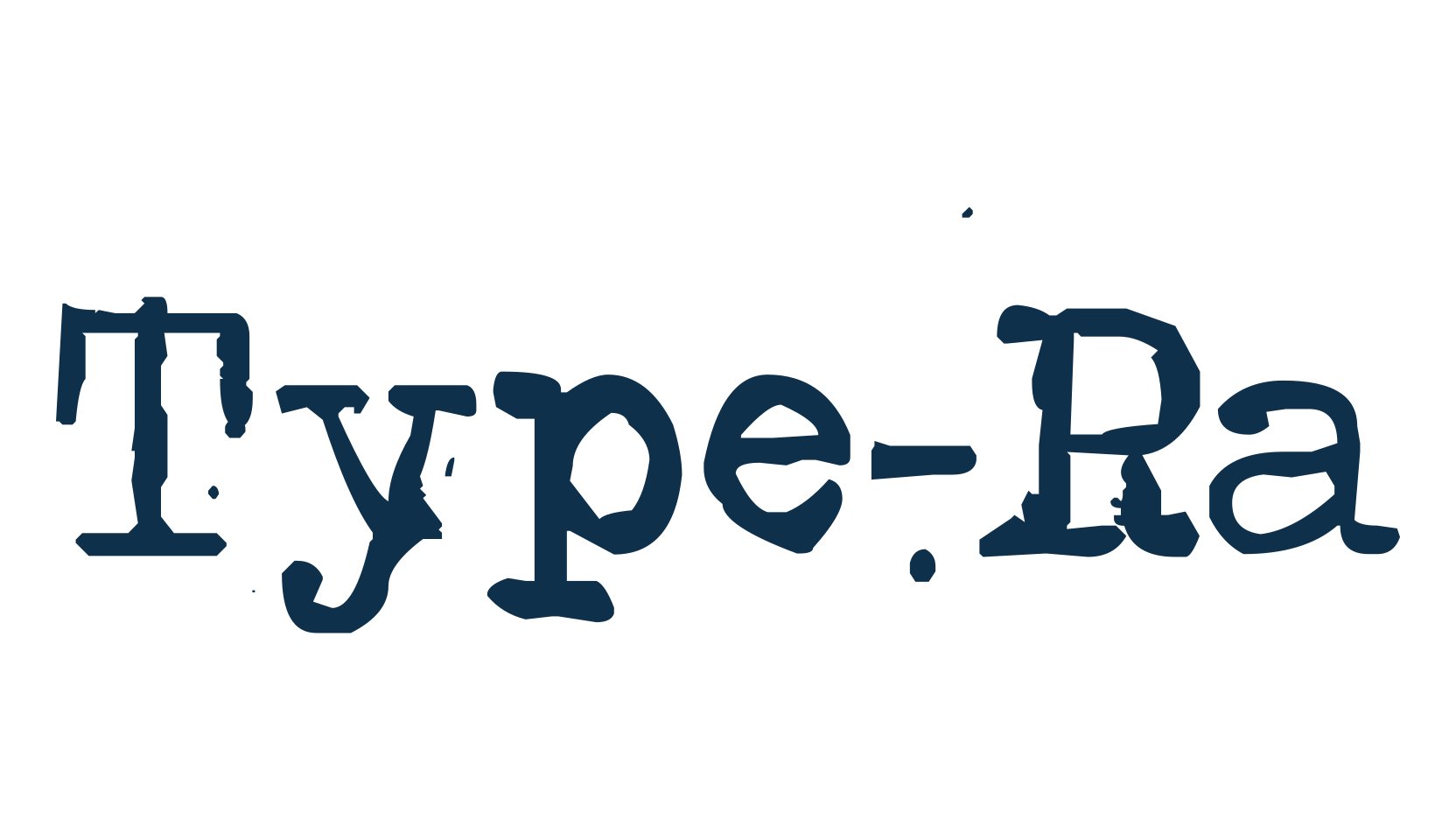 Type-Ra, fancy typewriter decorative font preview