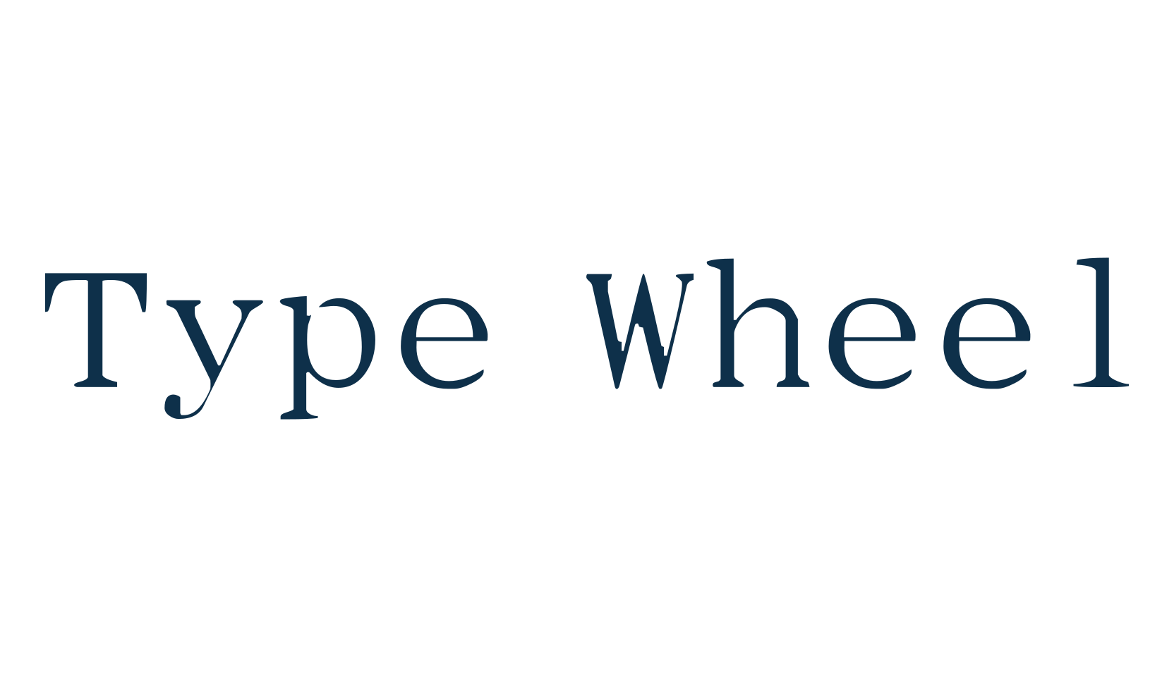 Type Wheel, fancy typewriter decorative font preview