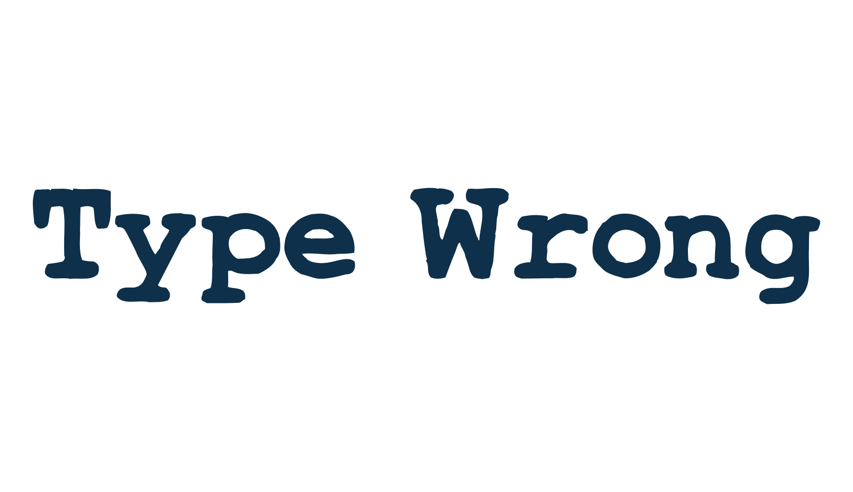 Type Wrong, typewriter font preview