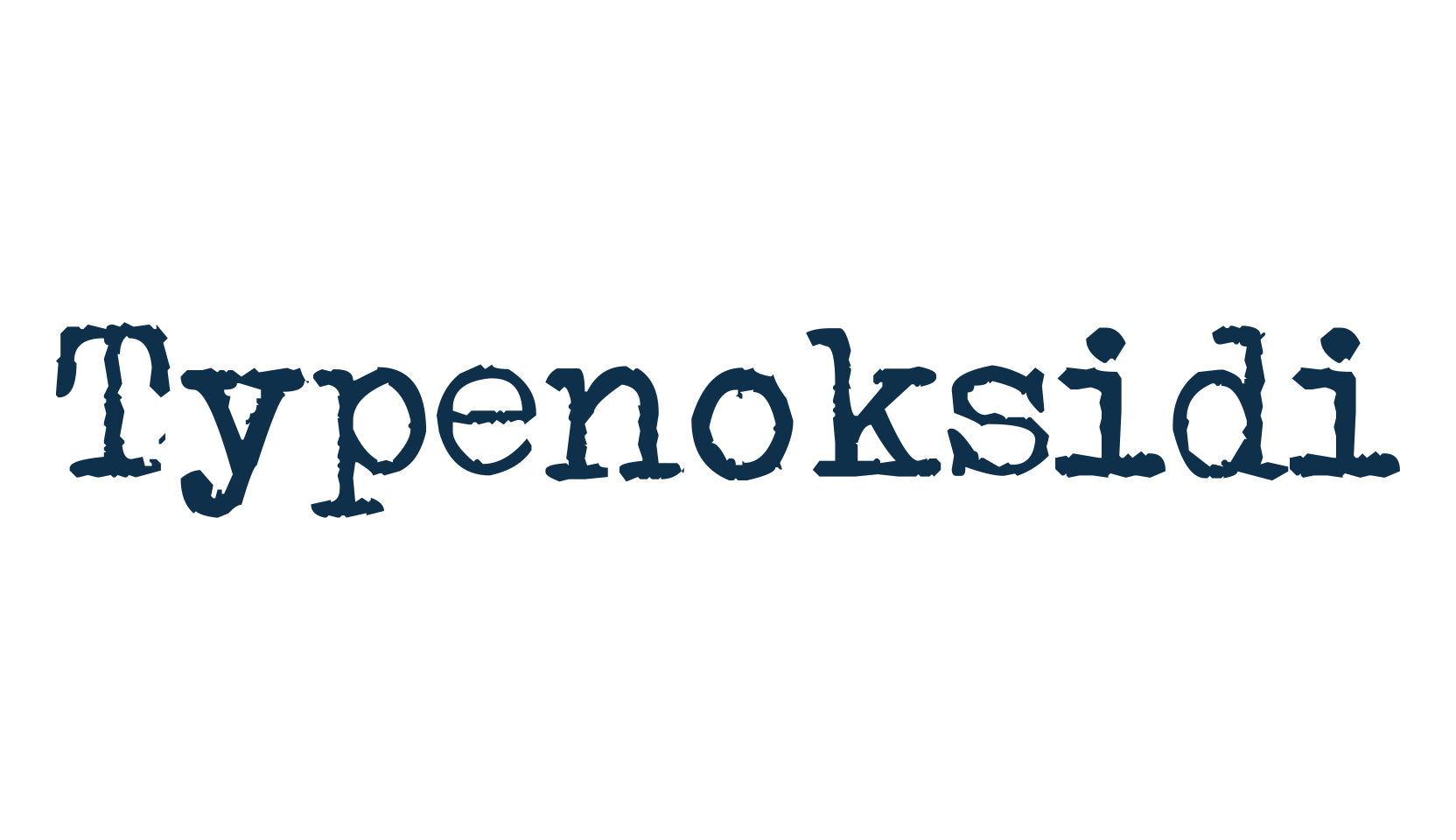 Typenoksidi, fancy typewriter decorative font preview