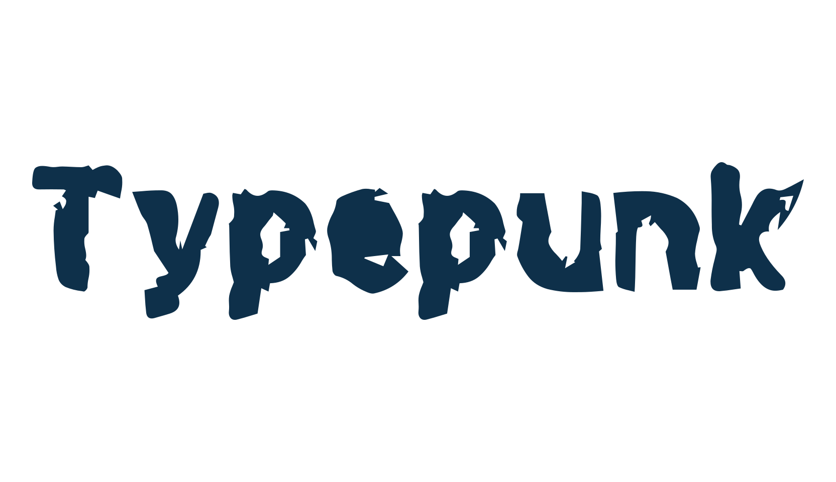 Typepunk, fancy eroded decorative font preview