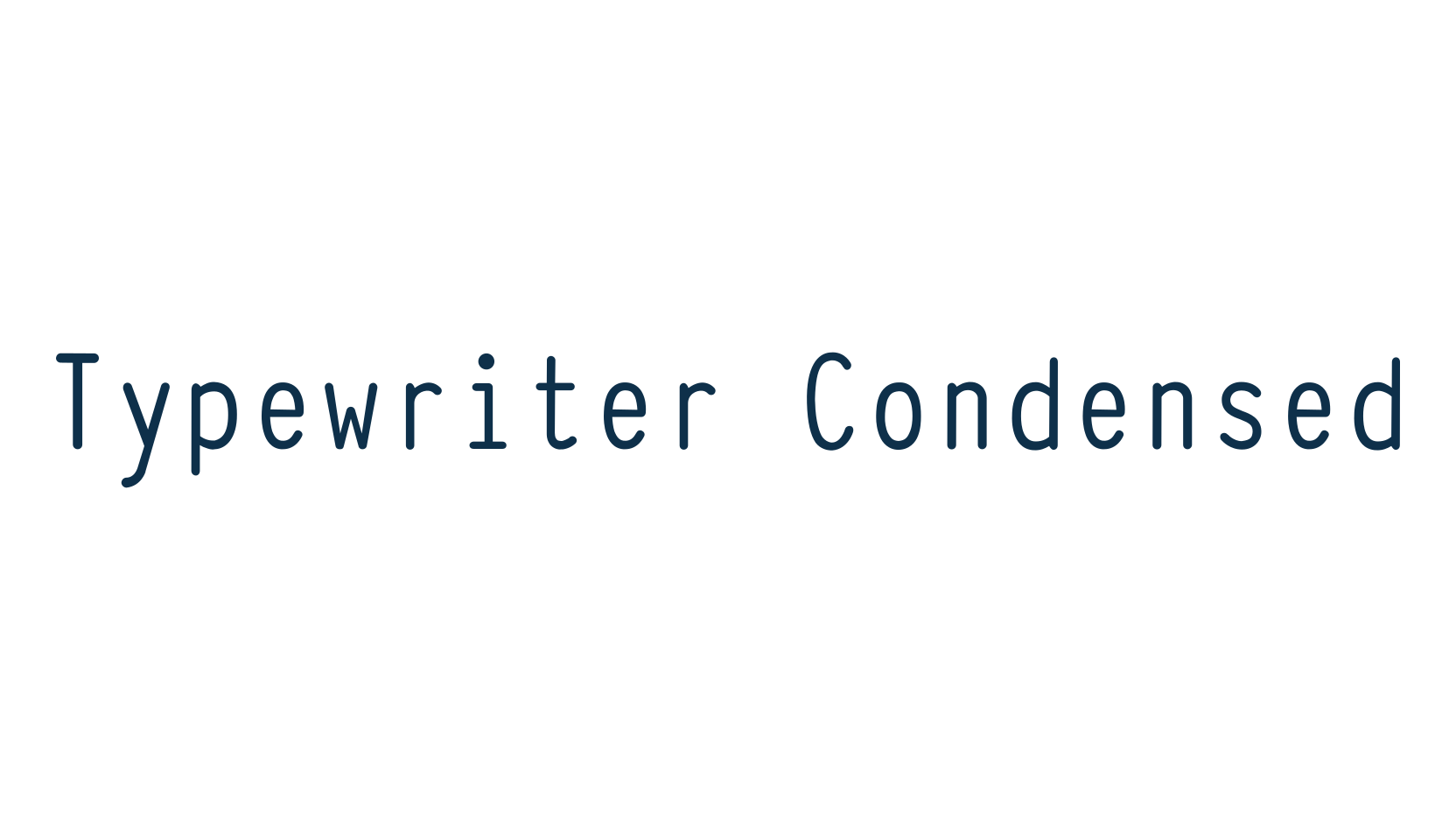 Typewriter Condensed, typewriter font preview