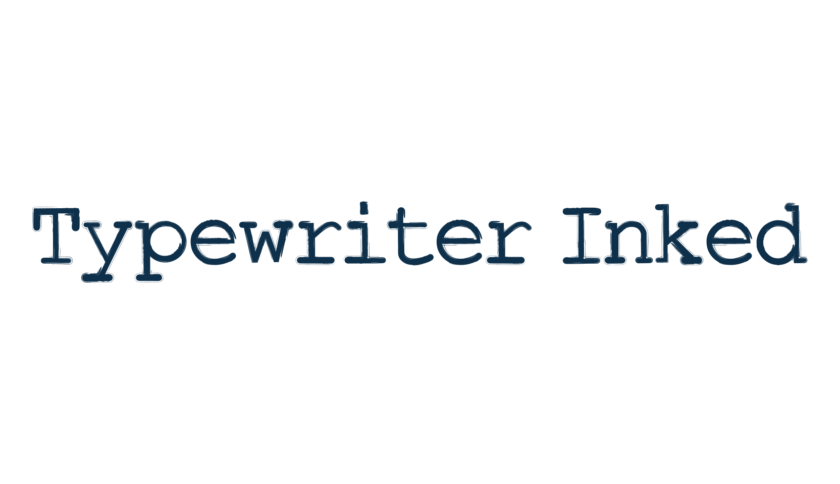 Typewriter Inked, typewriter font preview