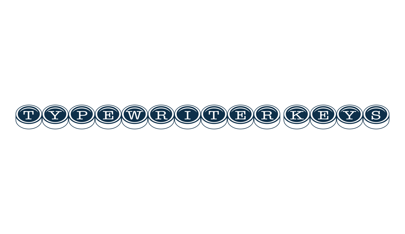 Typewriter Keys, decorative font preview