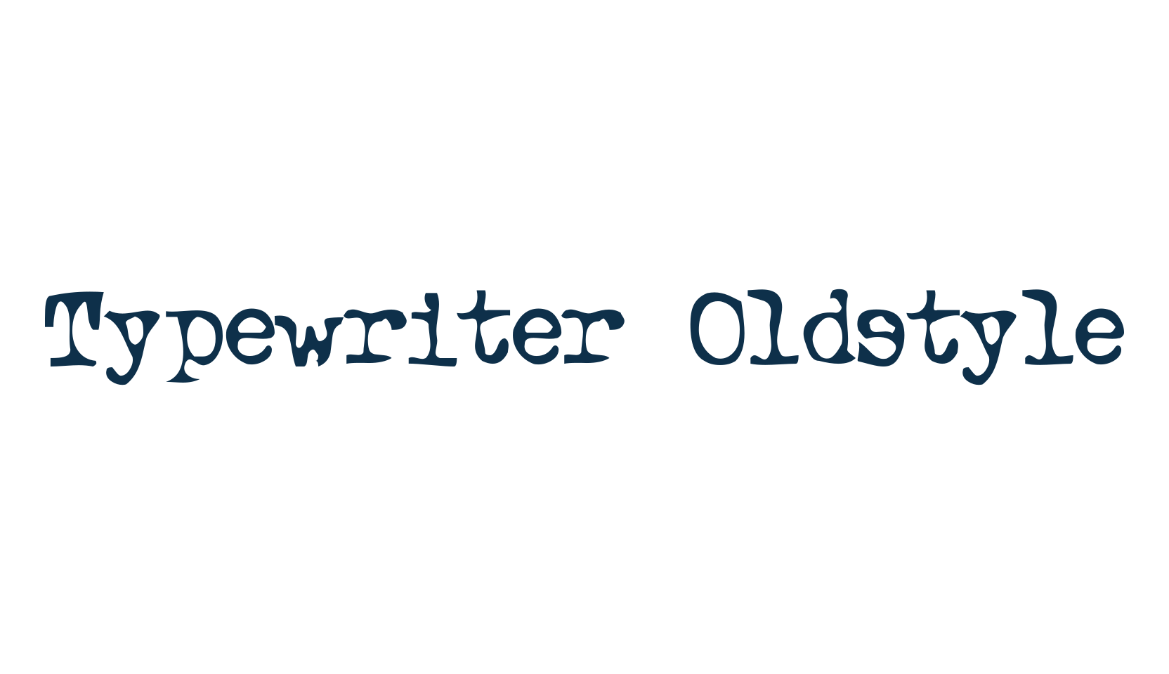 Typewriter Oldstyle, fancy typewriter decorative font preview