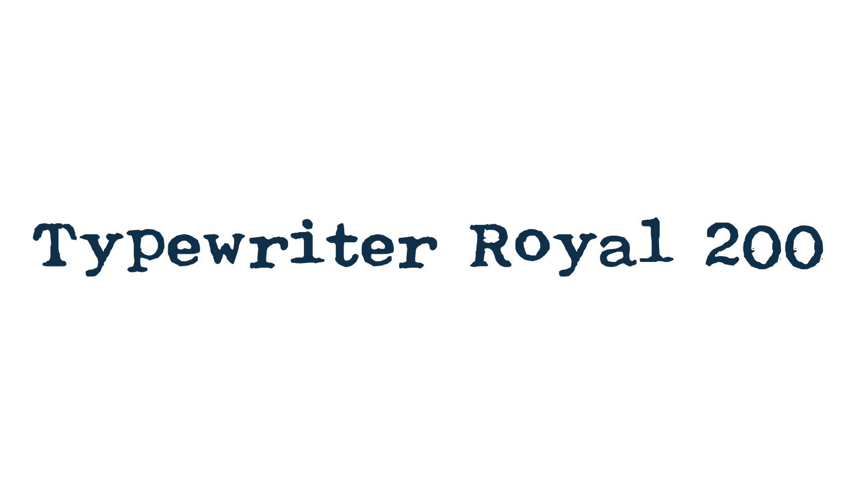Typewriter Royal 200, typewriter font preview