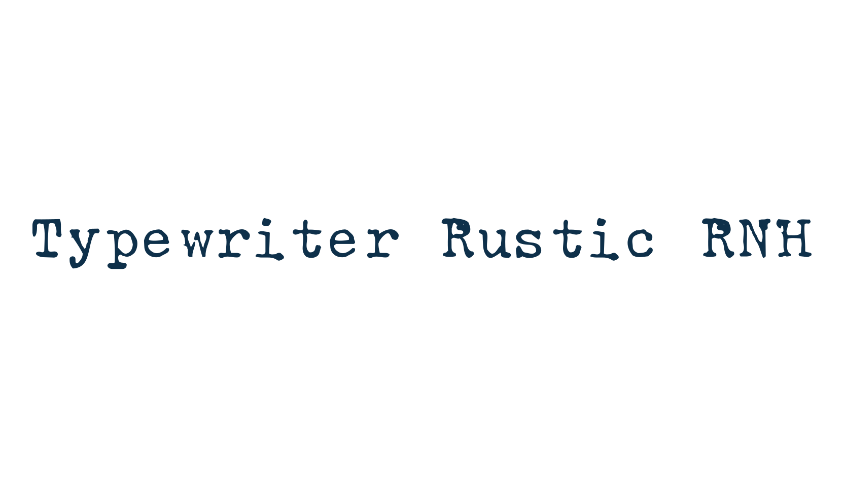 Typewriter Rustic RNH, fancy typewriter decorative font preview