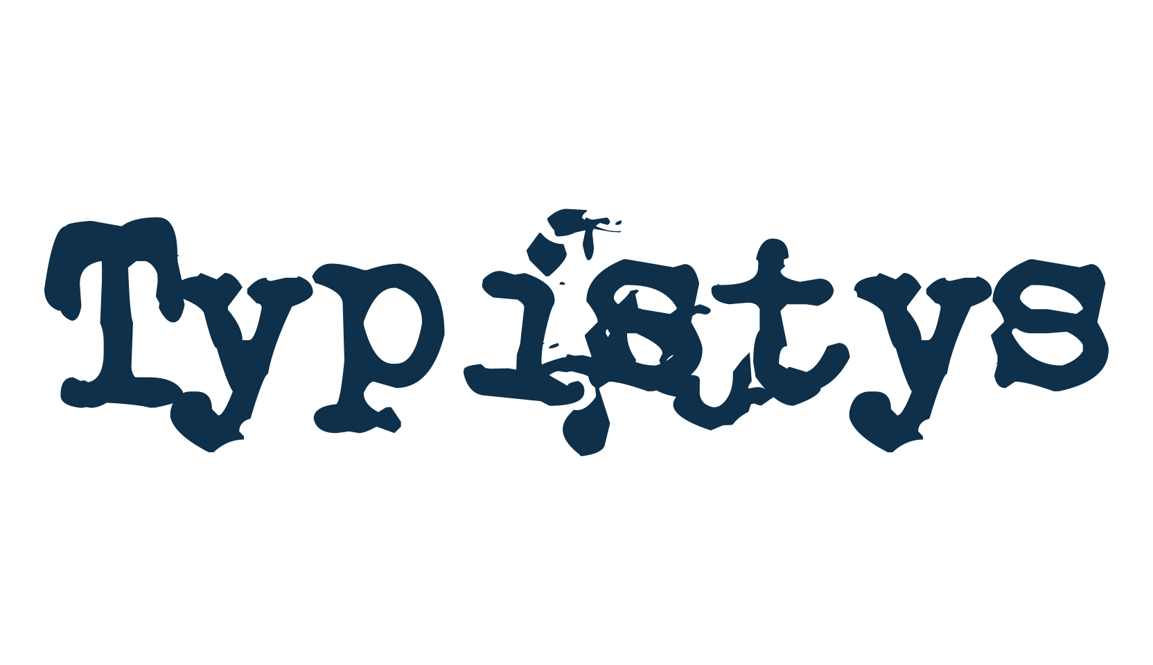 Typistys, typewriter font preview