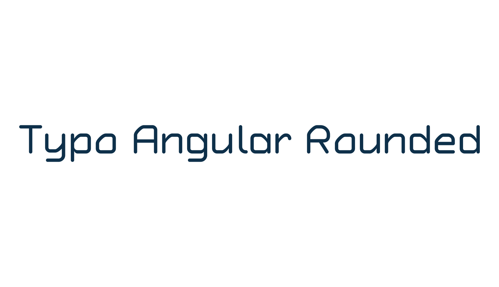 Typo Angular Rounded, fancy various techno sci-fi font preview