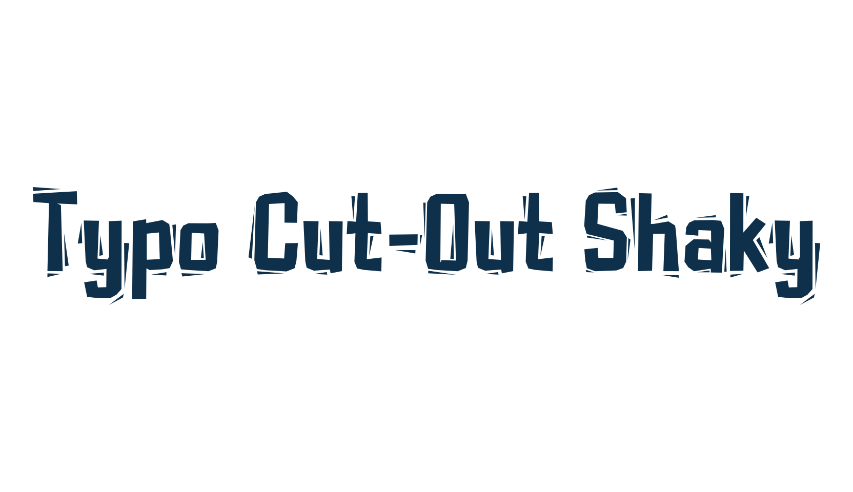 Typo Cut-Out Shaky, fancy distorted decorative font preview