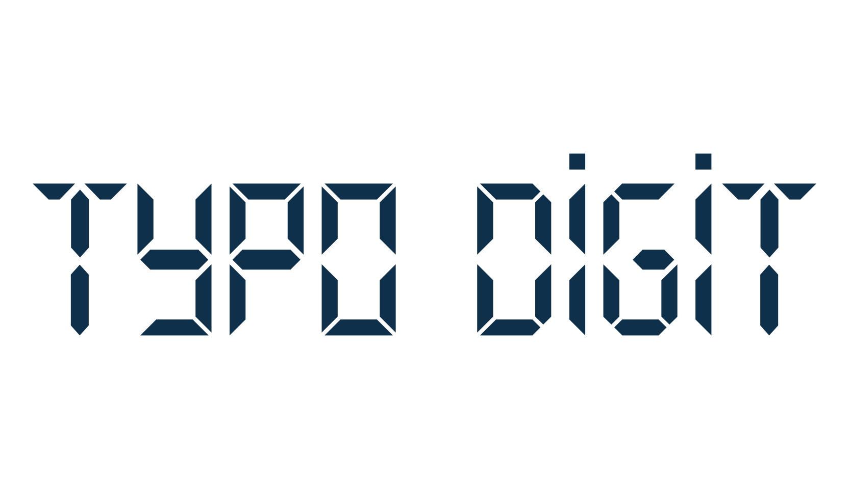 Typo Digit, techno lcd sci-fi font preview