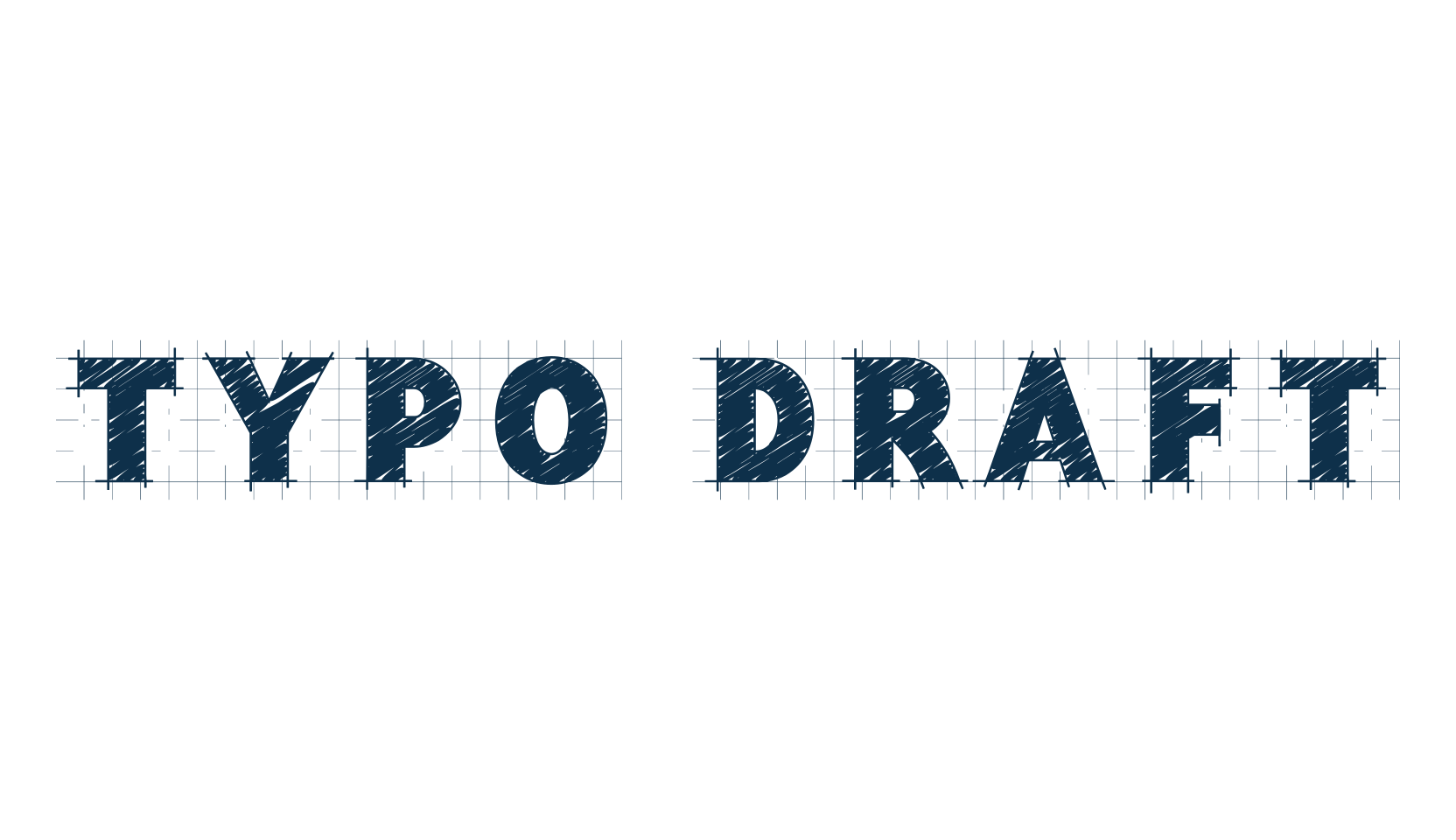 Typo Draft, grid font preview